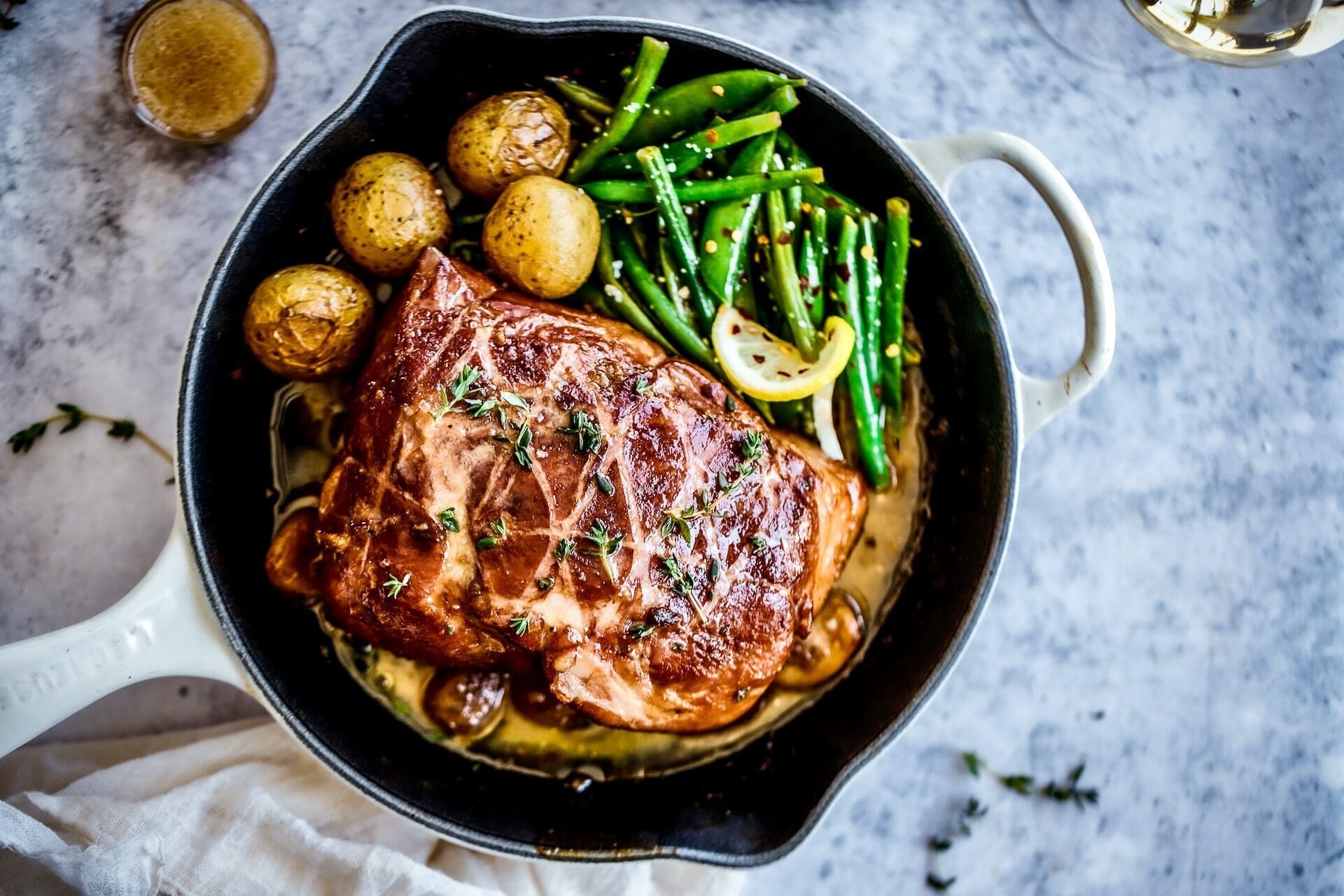 Apricot and mustard pork shoulder roast